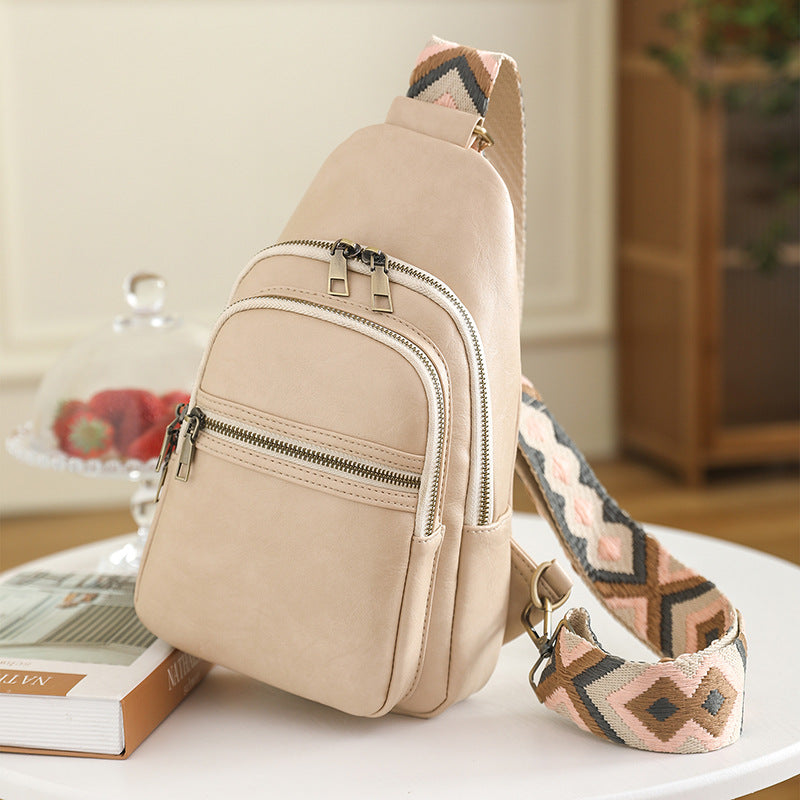 Wholesale PU Retro Crossbody Chest Bag